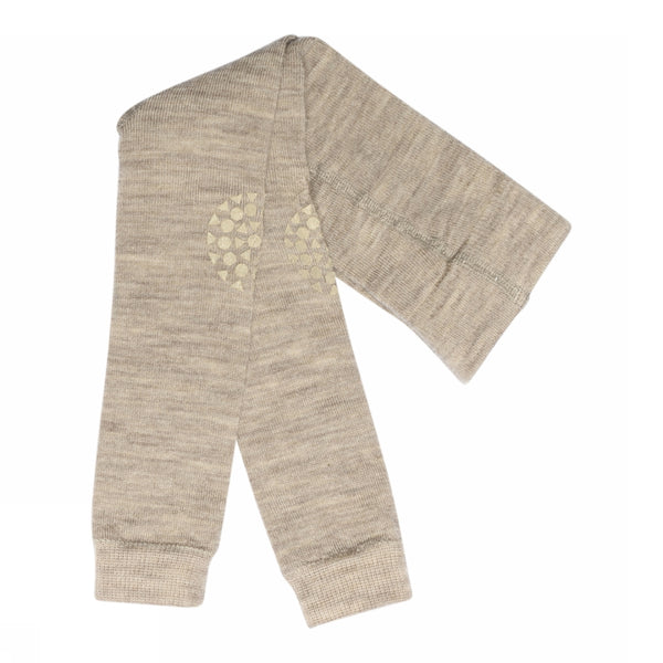 Kravle leggings Merino uld - Light Brown Melange