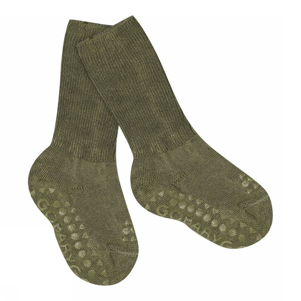 Skridsikre Strømper Bambus - Deep Lichen Green