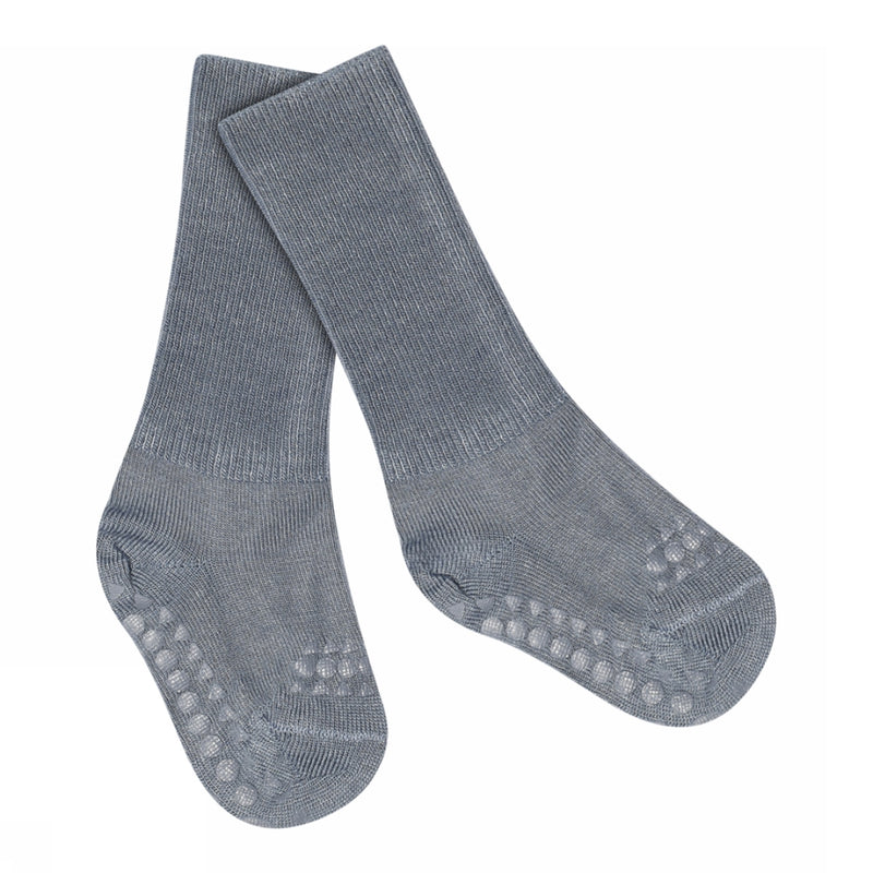 Skridsikre Strømper Bambus - Stone Blue