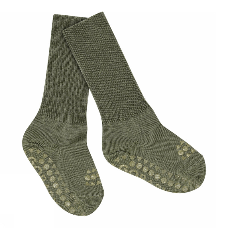 Skridsikre Strømper Merinould - Olivine