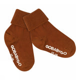 Skridsikre Strømper Økologisk Bomuld - Rust