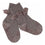 Skridsikre Strømper Merinould m. blonder - Dark Purple Dove