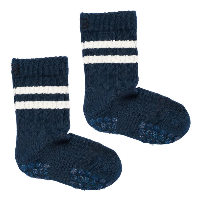 Skridsikre Sports strømper Økologisk Bomuld - Navy Blue