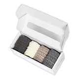 Combo Box 4-pak Merinould - Brown Melange, Snow White, Sand, Grey Melange