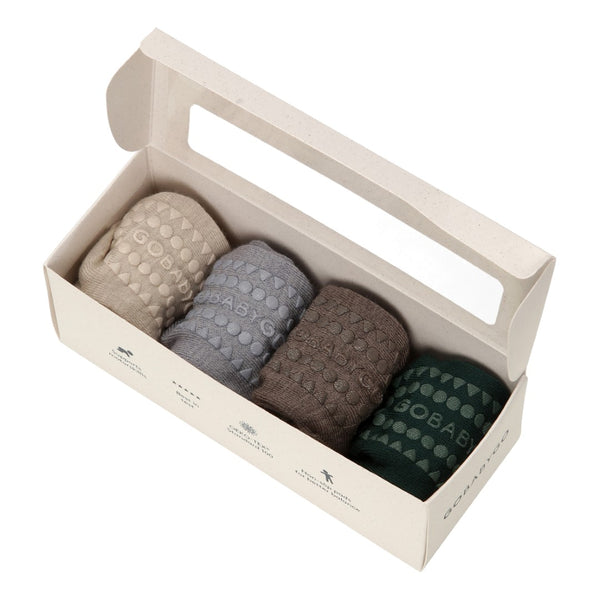 Combo Box 4-pak Merinould - Grey Melange, Forest Green, Brown Melange, Sand