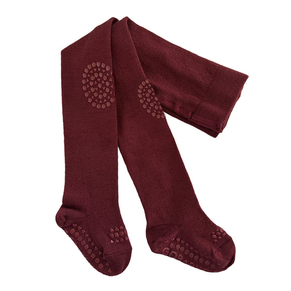 Kravle strømpebukser Merinould - Wine red