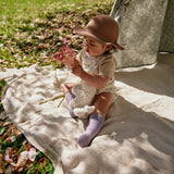 Skridsikre Strømper Bambus - Lavender Grey