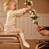 Skridsikre Strømper Bambus m. blonder - Snow White