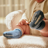 Skridsikre Strømper Økologisk Bomuld - Denim Blue