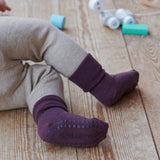 Skridsikre Strømper Merinould - Grape Skin