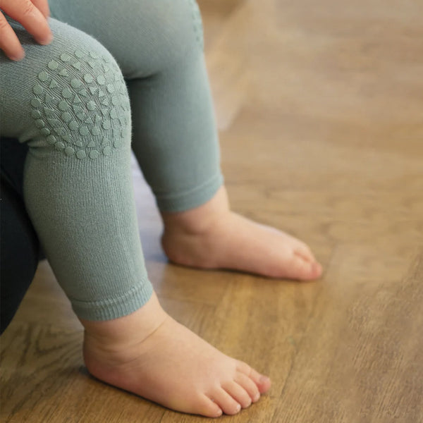 Kravle Leggings Økologisk Bomuld - Dusty Blue