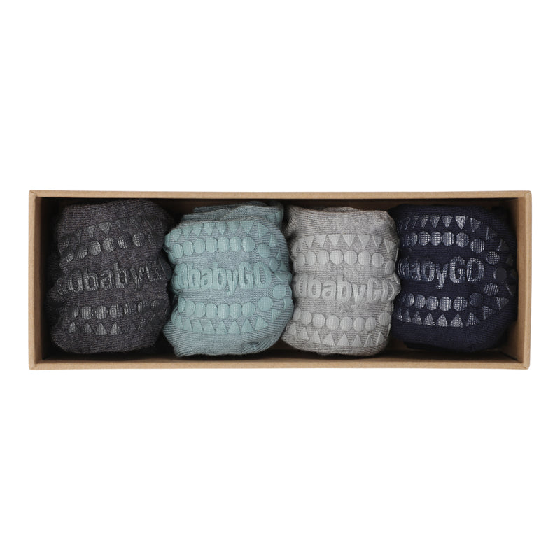 Combo Box 4-pak Bambus - Dark Grey Melange, Dusty Blue, Grey Melange, Dark Blue