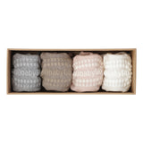 Combo Box 4-pak Bambus - Grey Melange, Sand, Soft pink, Off White